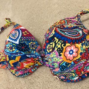 BLEU by Rod Beattie Bikini Swim Top Groovy Baby pattern Size 8